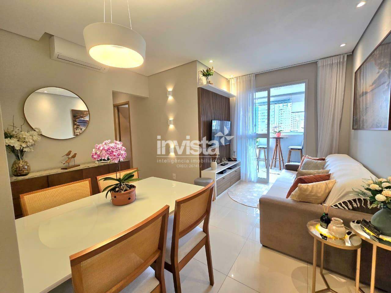 Apartamento decorado com 2 suítes e varanda gourmet – Edifício 4th Creek – Santos/SP