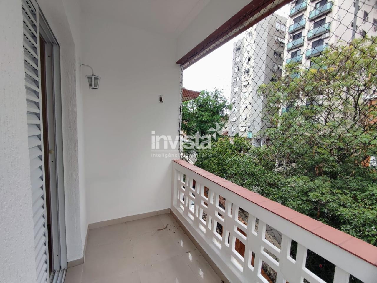 Lindo apartamento 2 dorms com sacada de frente – aluguel em Santos (Campo Grande) – vaga insuficiente.