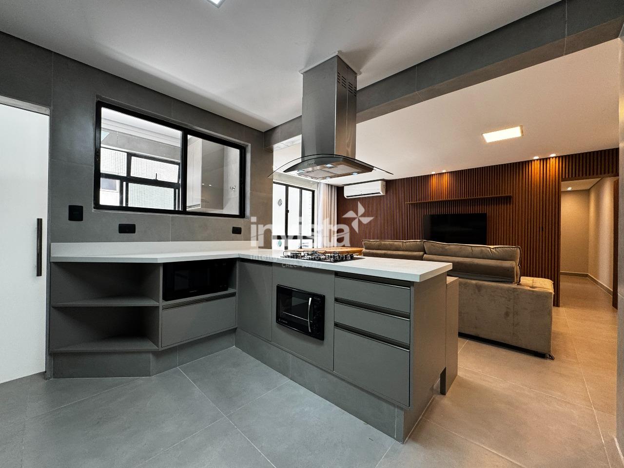 Apartamento com 2 suítes mobiliado no Ponta da Praia, Santos – Financiamento Aceito