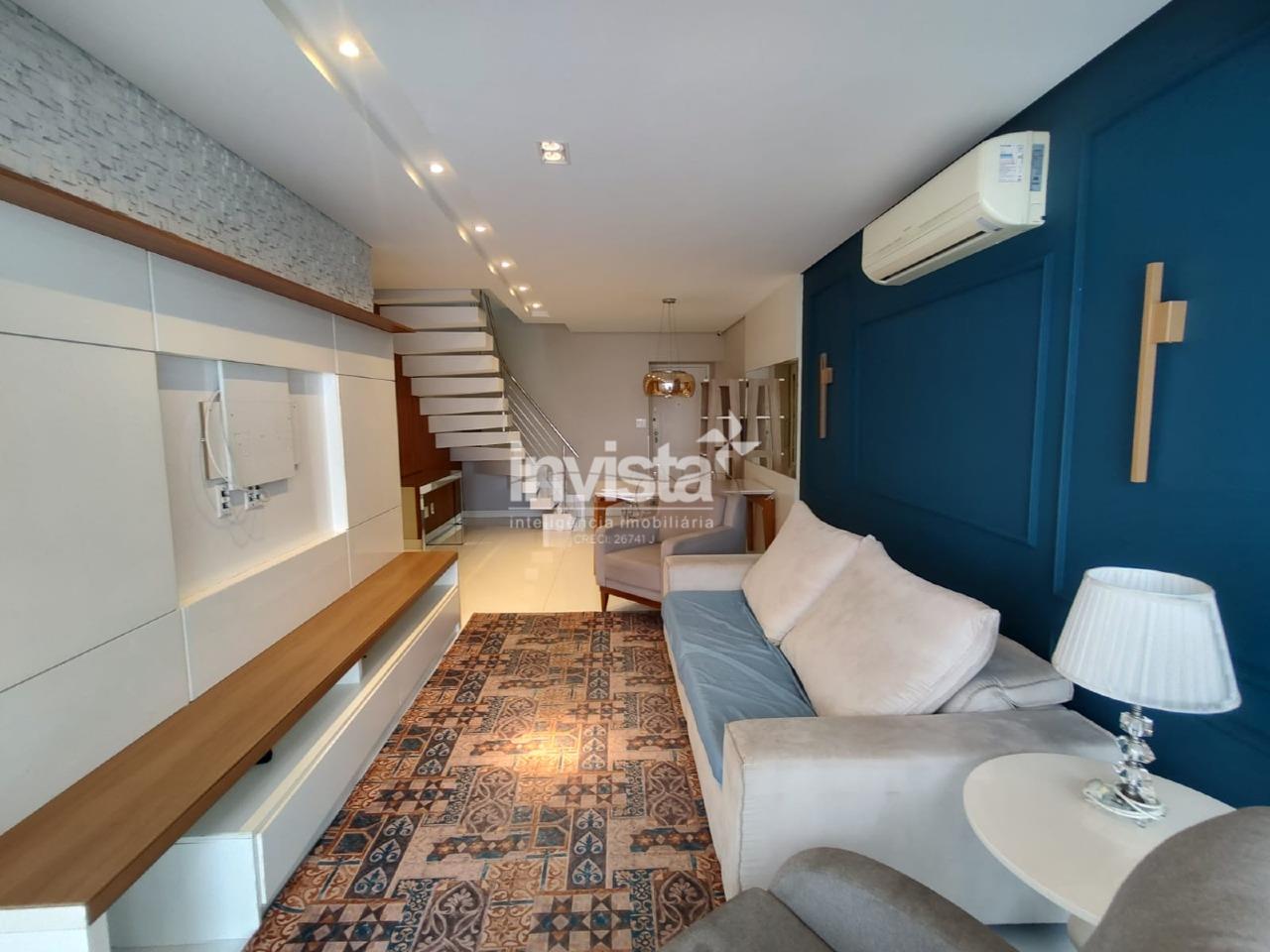 Apartamento Duplex todo mobiliado no Boqueirão em Santos!