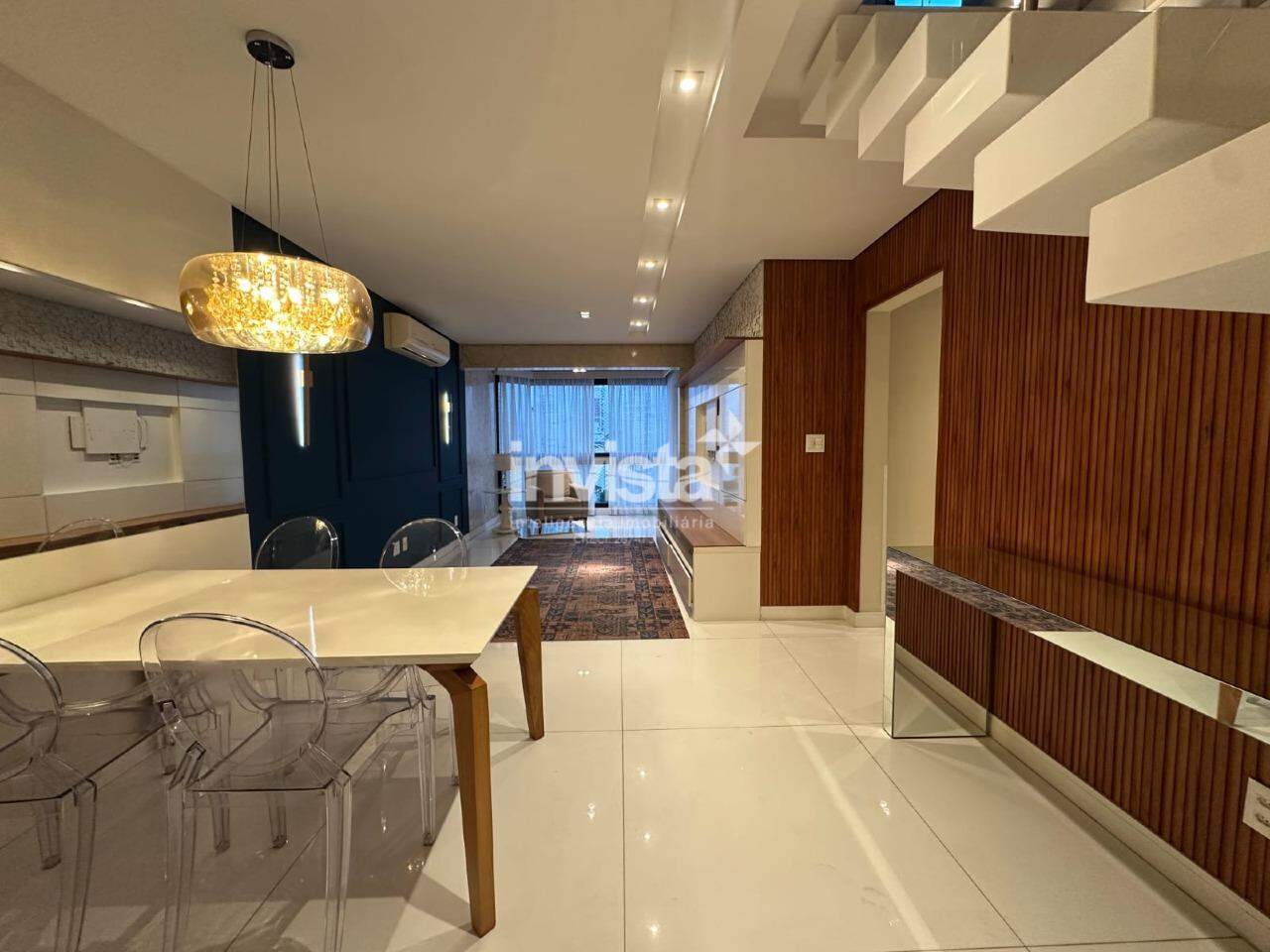 C&oacute;digo: 38678 R$ 13.000,00 Cobertura Duplex para alugar em Santos-SP no bairro Boqueir&atilde;o, com 3 dormit&oacute;rios e 160m&sup2; 160 m&sup2; 3 quartos 2 vagas - Santos