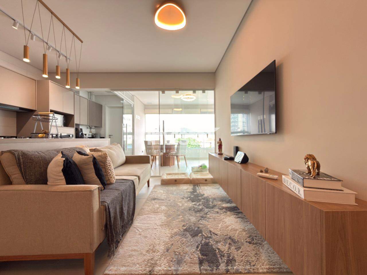 Apartamento 2 Suítes, prédio novo, lazer completo, Campo Grande – Mobiliado, com varanda e vista livre