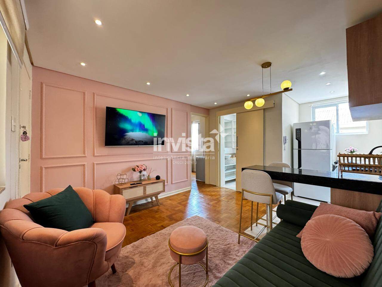 C&oacute;digo: 38990 R$ 3.000,00 Apartamento para alugar no bairro Embar&eacute; 35 m&sup2; 1 quarto 1 vaga - Santos