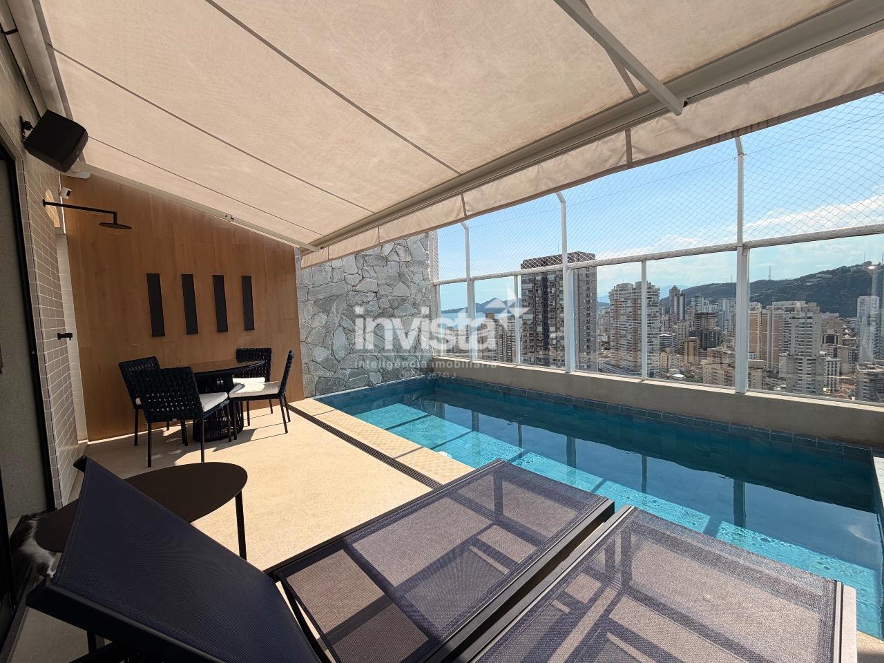 C&oacute;digo: 39125 R$ 5.500.000,00 Cobertura &agrave; venda no bairro Gonzaga 197 m&sup2; 4 quartos 3 vagas - Santos