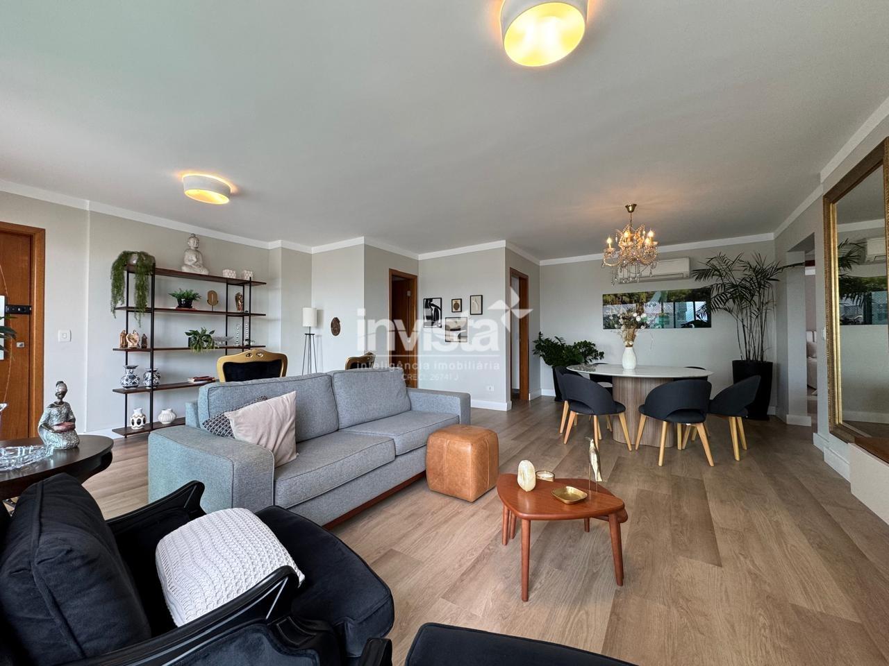 C&oacute;digo: 39129 R$ 13.000,00 Apartamento para alugar no bairro Embar&eacute; 170 m&sup2; 3 quartos 2 vagas - Santos