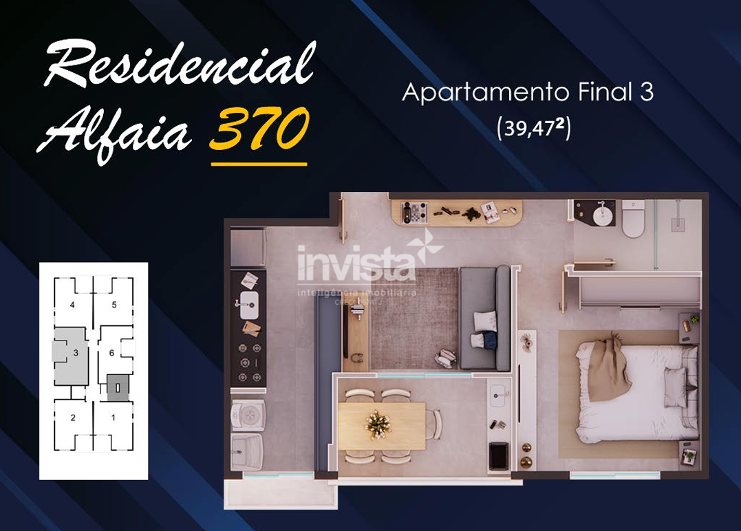 Apartamento &agrave; venda no bairro Aparecida - Santos