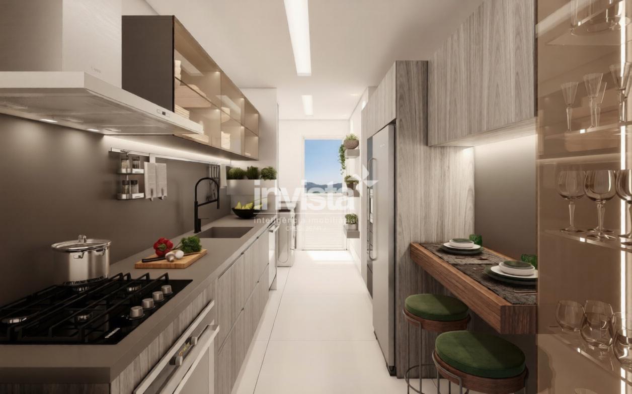 Alto padr&atilde;o em constru&ccedil;&atilde;o na Ponta da Praia &mdash; 163 m&sup2;, 3 su&iacute;tes, andar alt&iacute;ssimo e lazer completo em condom&iacute;nio ic&ocirc;nico. - Santos