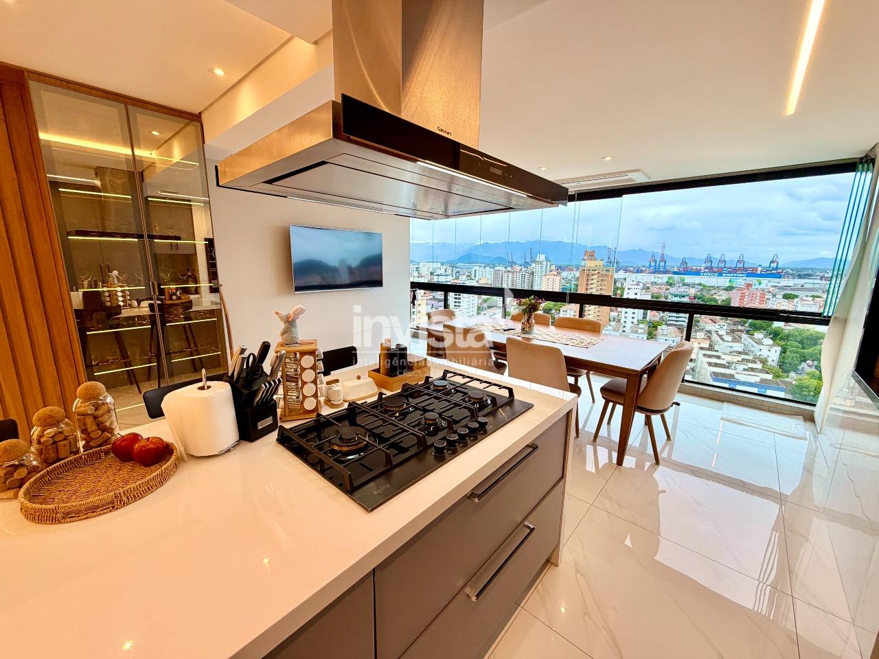 C&oacute;digo: 40369 R$ 2.350.000,00 Apartamento &agrave; venda no bairro Aparecida 120 m&sup2; 3 quartos 2 vagas - Santos