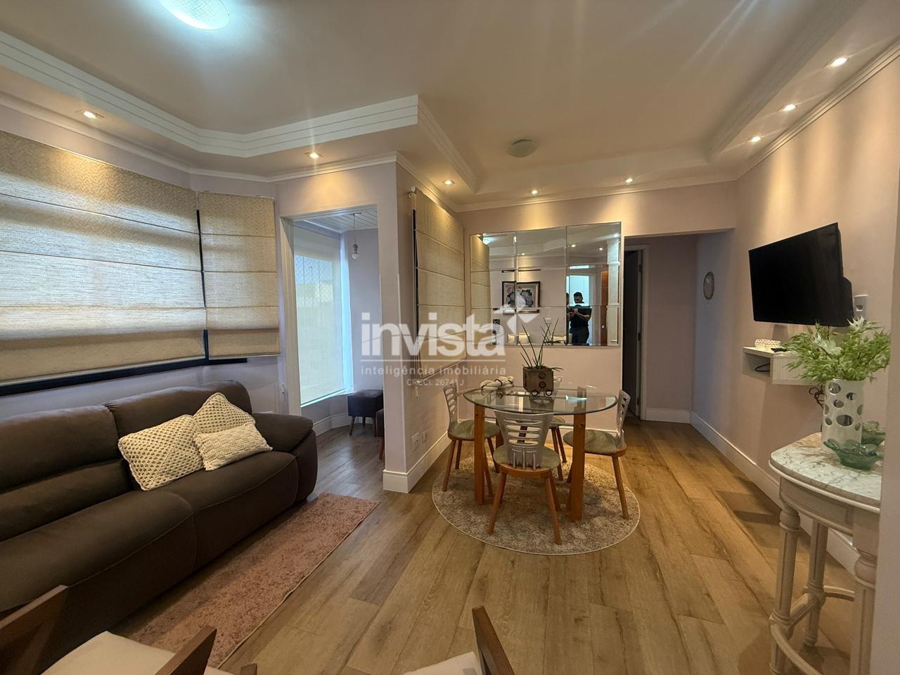 C&oacute;digo: 40483 R$ 4.700,00 Apartamento para alugar no bairro Aparecida 50 m&sup2; 1 quarto 1 vaga - Santos