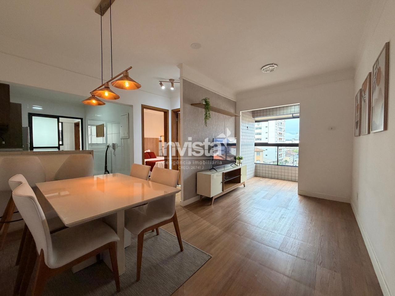 C&oacute;digo: 40519 R$ 4.900,00 Apartamento para alugar no bairro Boqueir&atilde;o 57 m&sup2; 2 quartos 1 vagas - Santos