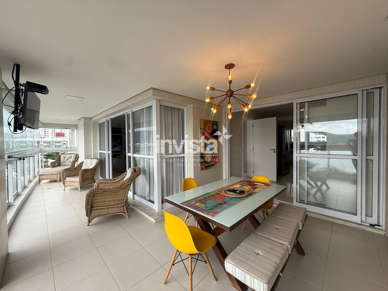 C&oacute;digo: 40533 R$ 17.000,00 Apartamento para alugar no bairro Ponta da Praia 189 m&sup2; 3 quartos 3 vagas - Santos