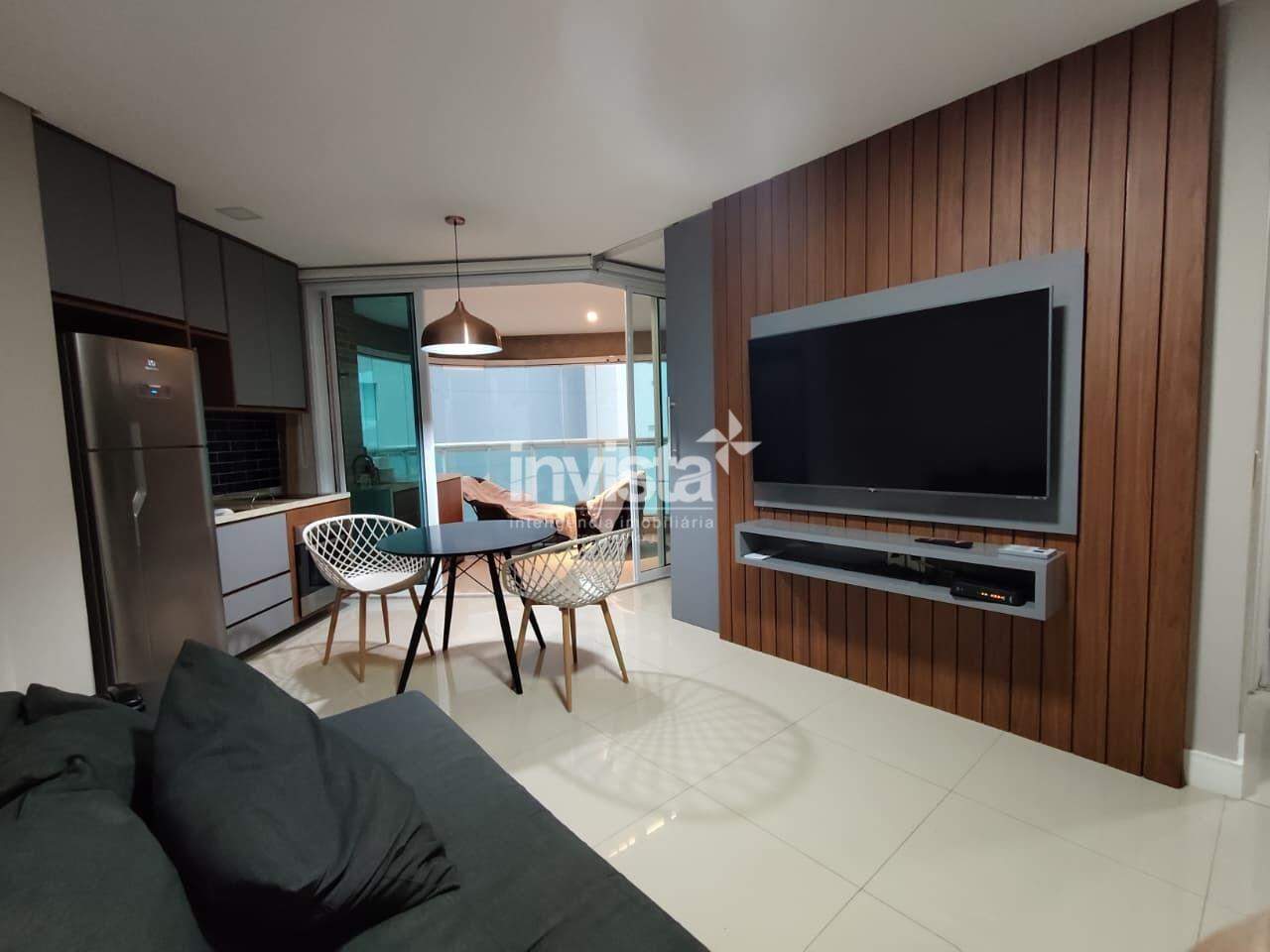 C&oacute;digo: 40568 R$ 5.400,00 Apartamento para alugar no bairro Pomp&eacute;ia 45 m&sup2; 1 quarto 0 vagas - Santos