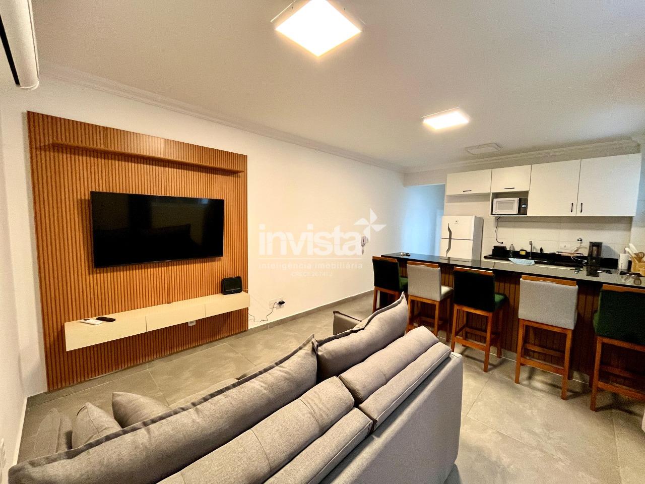 C&oacute;digo: 40607 R$ 4.500,00 Apartamento para alugar no bairro Macuco 80 m&sup2; 2 quartos 1 vaga - Santos