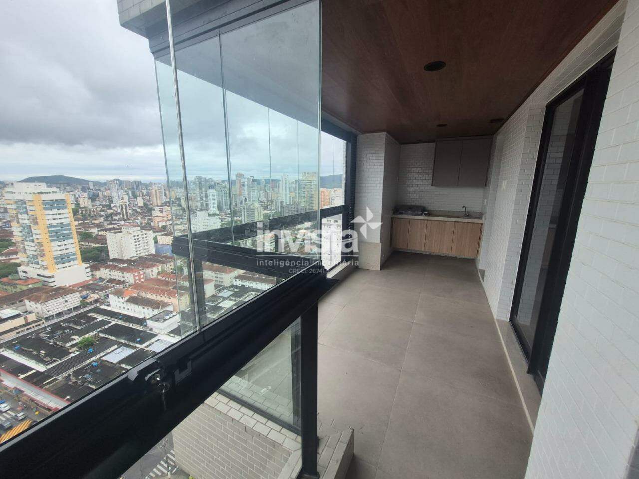 C&oacute;digo: 40610 R$ 6.100,00 Apartamento para alugar no bairro Boqueir&atilde;o 54 m&sup2; 1 quarto 0 vagas - Santos