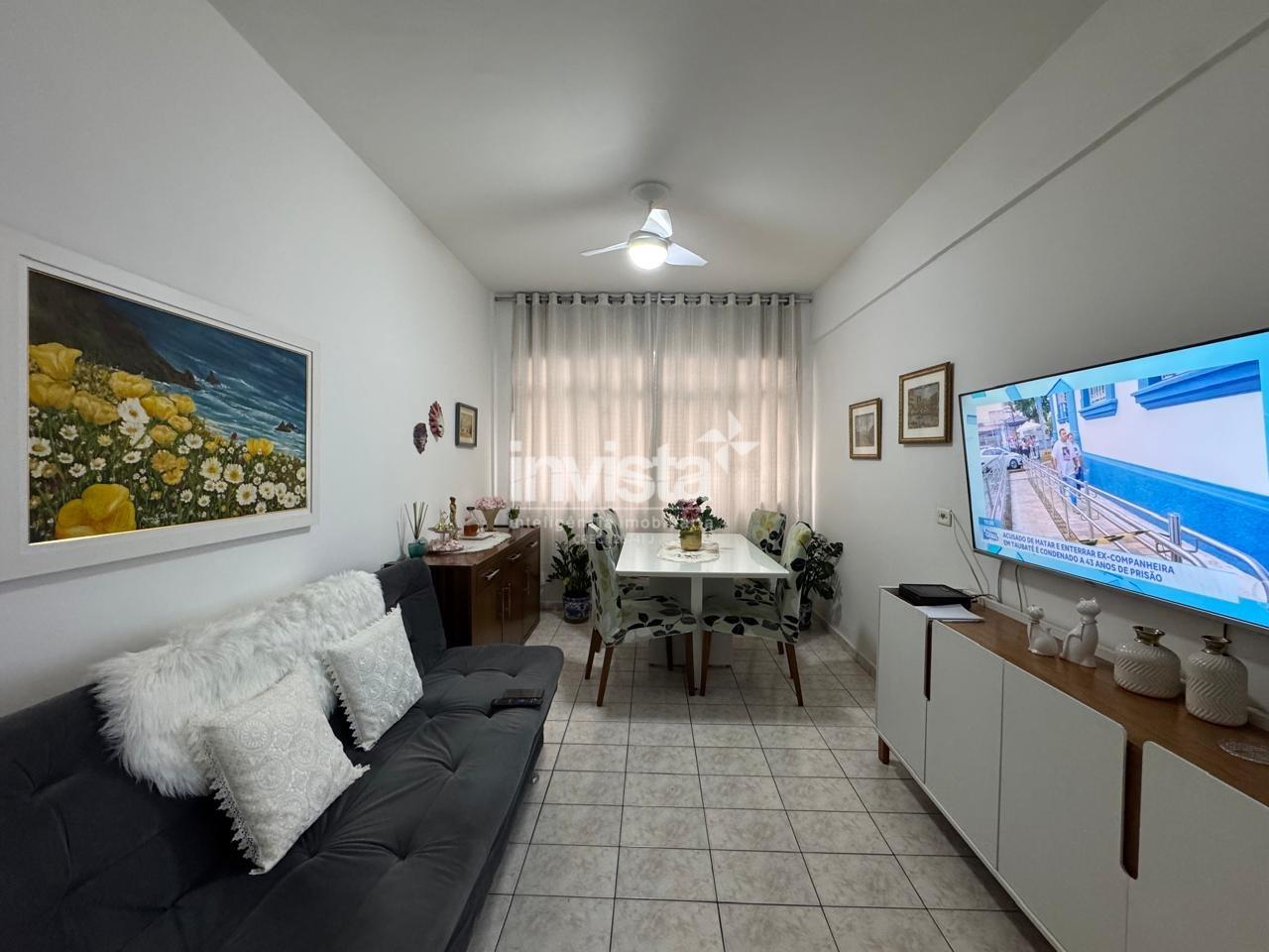 C&oacute;digo: 40633 R$ 5.900,00 Apartamento para alugar no bairro Gonzaga 93 m&sup2; 2 quartos 1 vaga - Santos