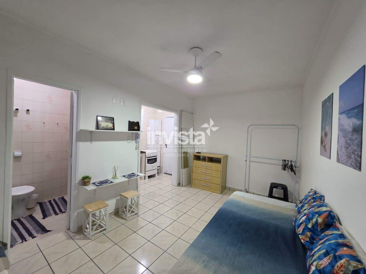 C&oacute;digo: 40634 R$ 290.000,00 Kitnet &agrave; venda em Santos-SP no bairro Boqueir&atilde;o, com 1 dormit&oacute;rio e 33m&sup2; 33 m&sup2; 1 quarto 0 vagas - Santos