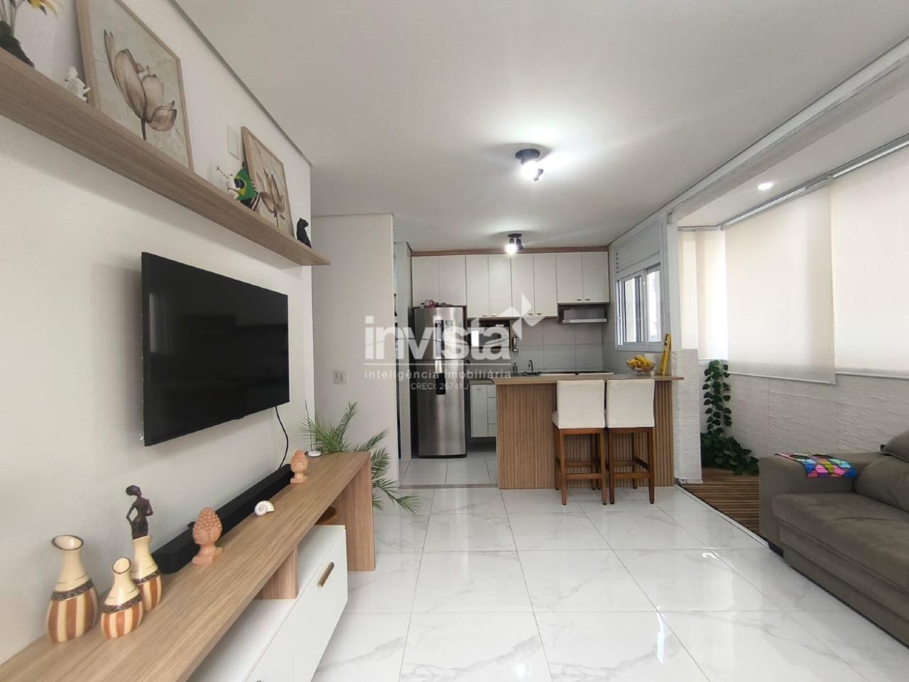 C&oacute;digo: 40687 R$ 6.100,00 Apartamento para alugar no bairro Gonzaga 64 m&sup2; 2 quartos 1 vaga - Santos