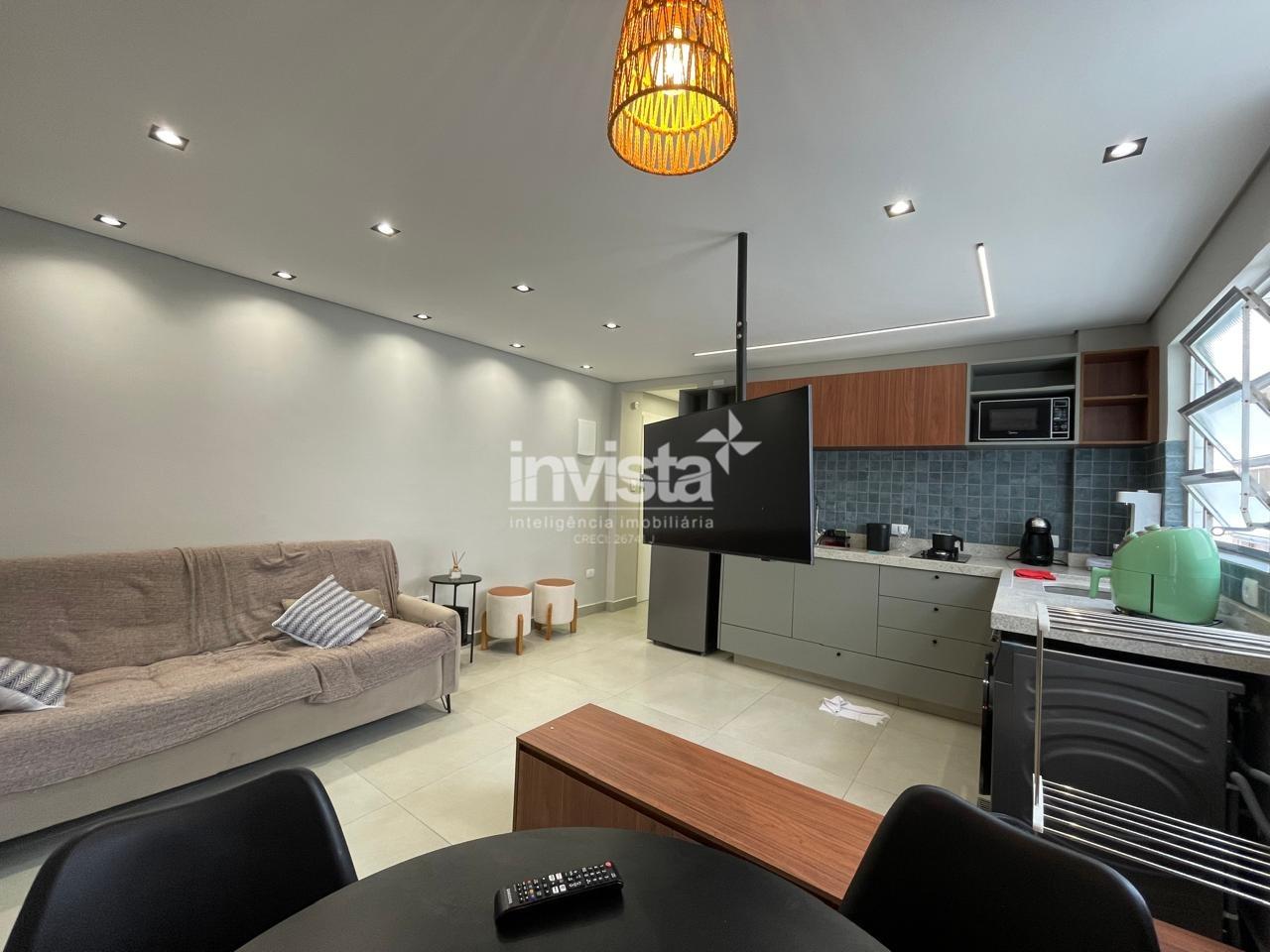 C&oacute;digo: 40703 R$ 500.000,00 Apartamento &agrave; venda no bairro Boqueir&atilde;o 40 m&sup2; 1 quarto 1 vaga - Santos