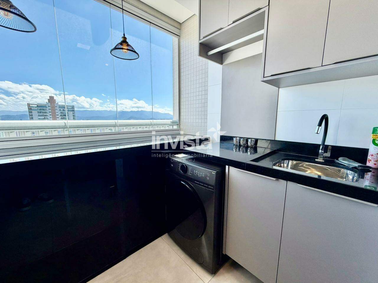 apartamento de 2 dormitorios capa de revevista com vista mar e lazer completo - Santos