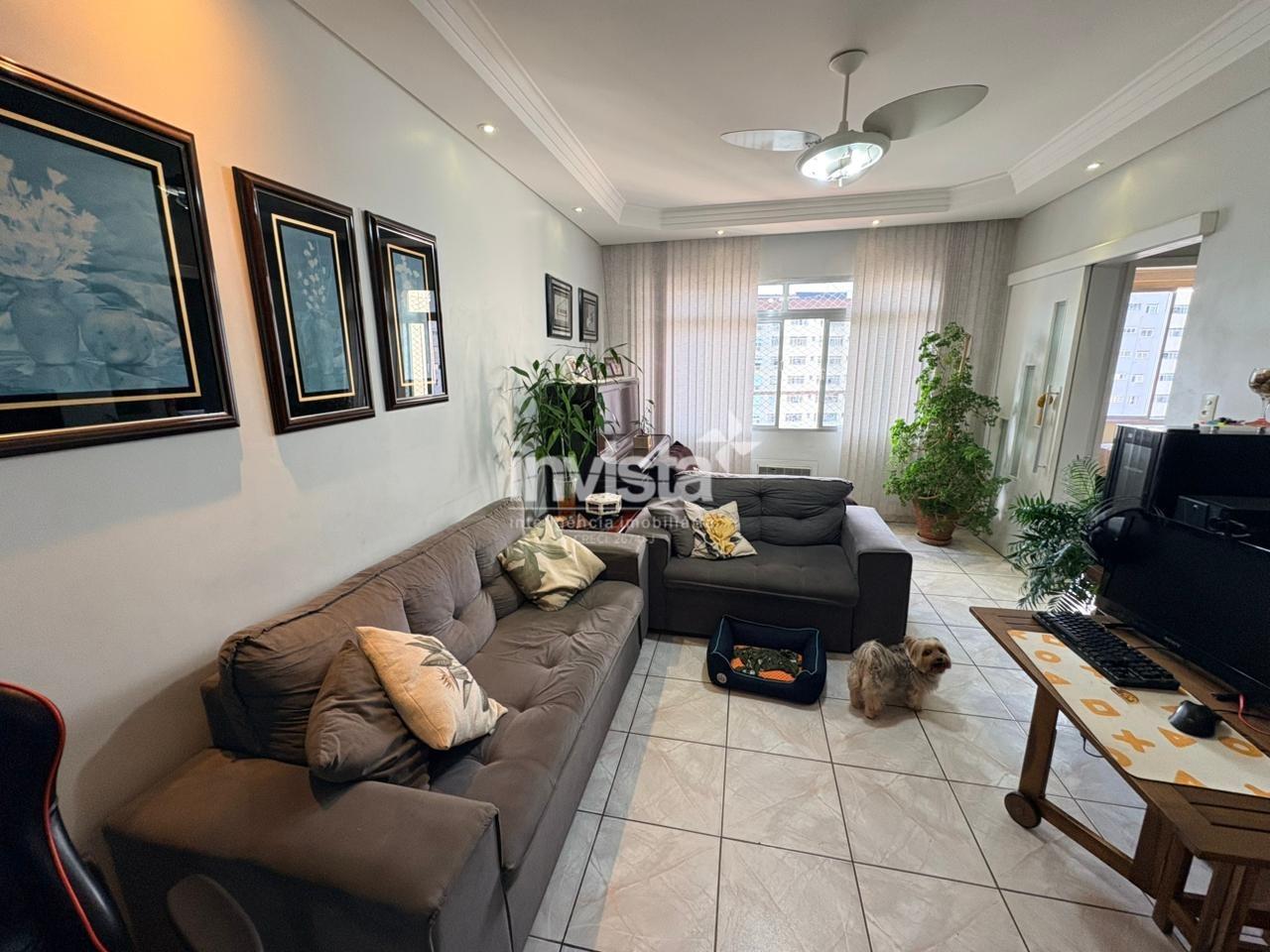 C&oacute;digo: 40892 R$ 590.000,00 Apartamento &agrave; venda no bairro Campo Grande 94 m&sup2; 2 quartos 1 vaga - Santos