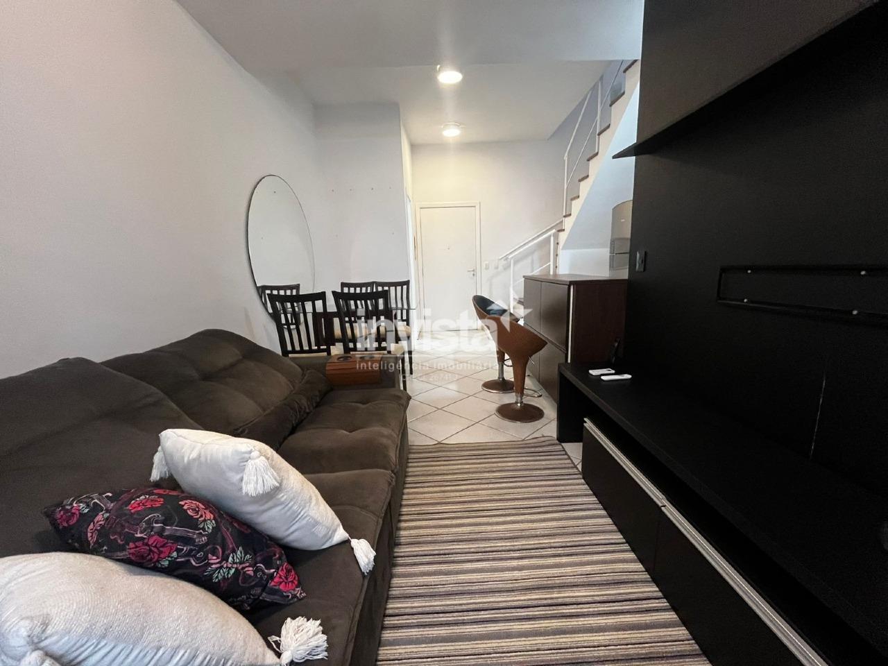 C&oacute;digo: 40908 R$ 4.500,00 Apartamento para alugar no bairro Gonzaga 72 m&sup2; 1 quarto 1 vaga - Santos