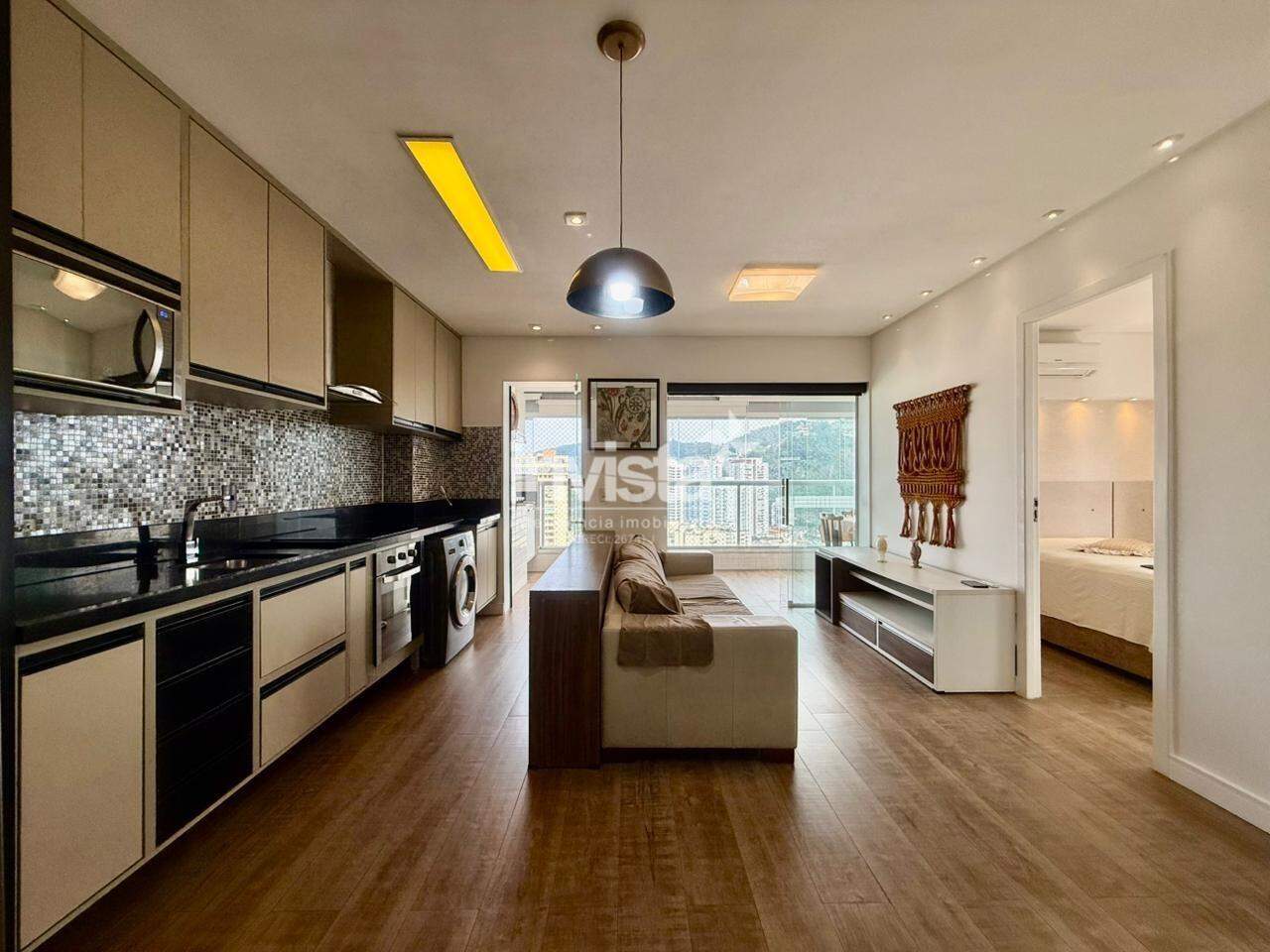 C&oacute;digo: 40909 R$ 950.000,00 Apartamento &agrave; venda no bairro Pomp&eacute;ia 60 m&sup2; 1 quarto 1 vaga - Santos