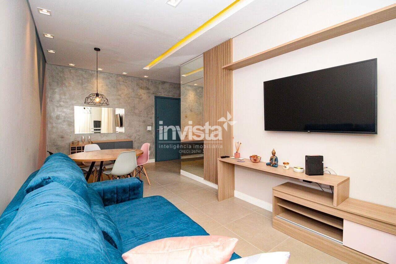 C&oacute;digo: 40924 R$ 3.300,00 Apartamento para alugar no bairro Vila Mathias 60 m&sup2; 1 quarto 1 vaga - Santos