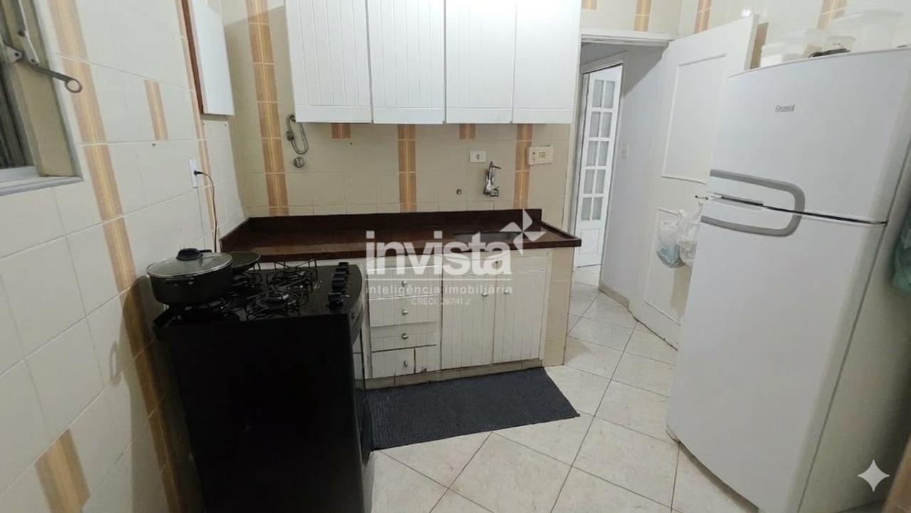 Aluguel: Apartamento frente mar 84m&sup2; &ndash; 2 dorms, 1 vaga | Pomp&eacute;ia, Santos/SP - Santos