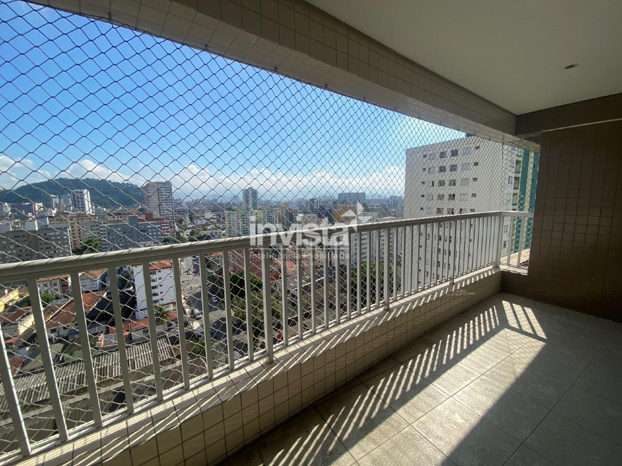 C&oacute;digo: 40986 R$ 7.000,00 Apartamento para alugar no bairro Encruzilhada 98 m&sup2; 3 quartos 2 vagas - Santos