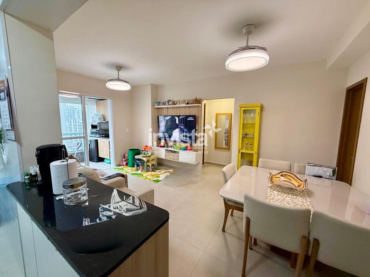 C&oacute;digo: 41022 R$ 1.200.000,00 Apartamento &agrave; venda no bairro Boqueir&atilde;o 82 m&sup2; 2 quartos 1 vaga - Santos