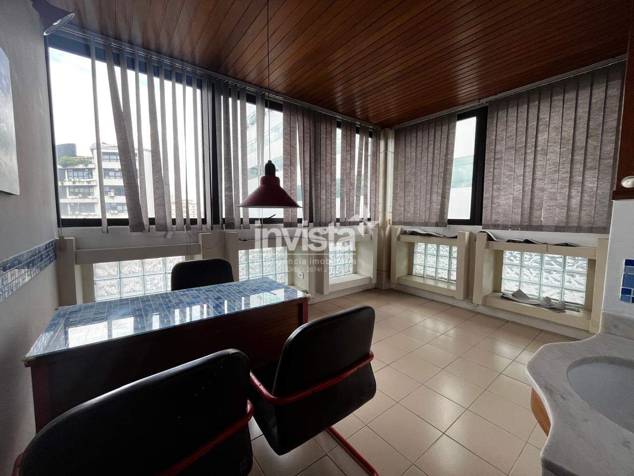 Sala comercial para loca&ccedil;&atilde;o na Avenida Ana Costa &ndash; Gonzaga - Santos