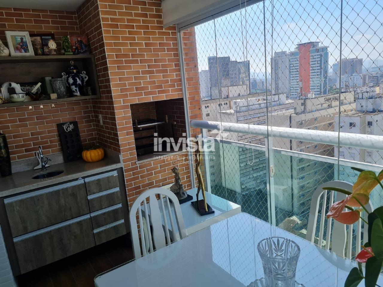 C&oacute;digo: 41048 R$ 9.000,00 Apartamento para alugar no bairro Gonzaga 109 m&sup2; 3 quartos 2 vagas - Santos