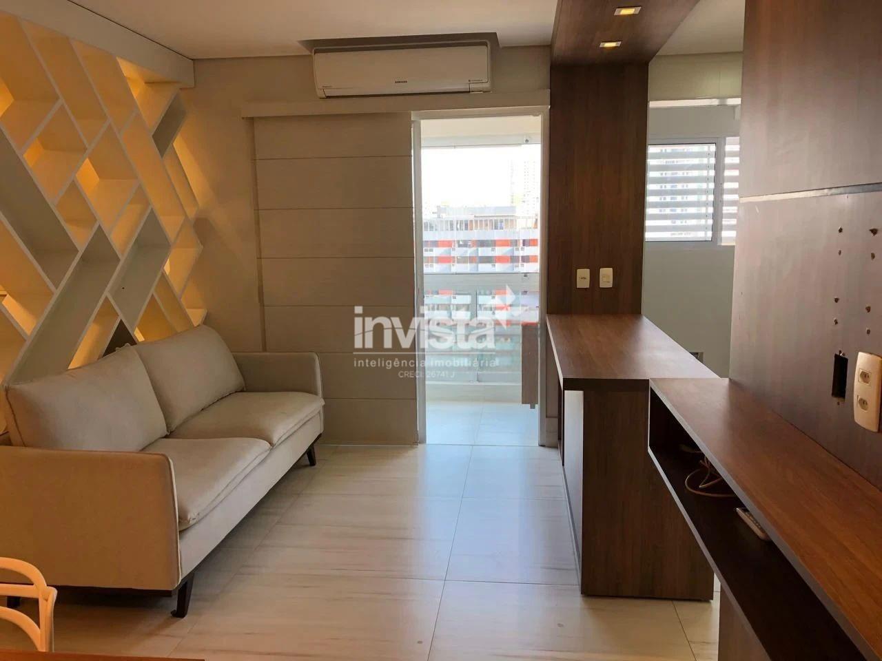 C&oacute;digo: 41058 R$ 5.000,00 Apartamento para alugar no bairro Boqueir&atilde;o 47 m&sup2; 1 quarto 1 vaga - Santos