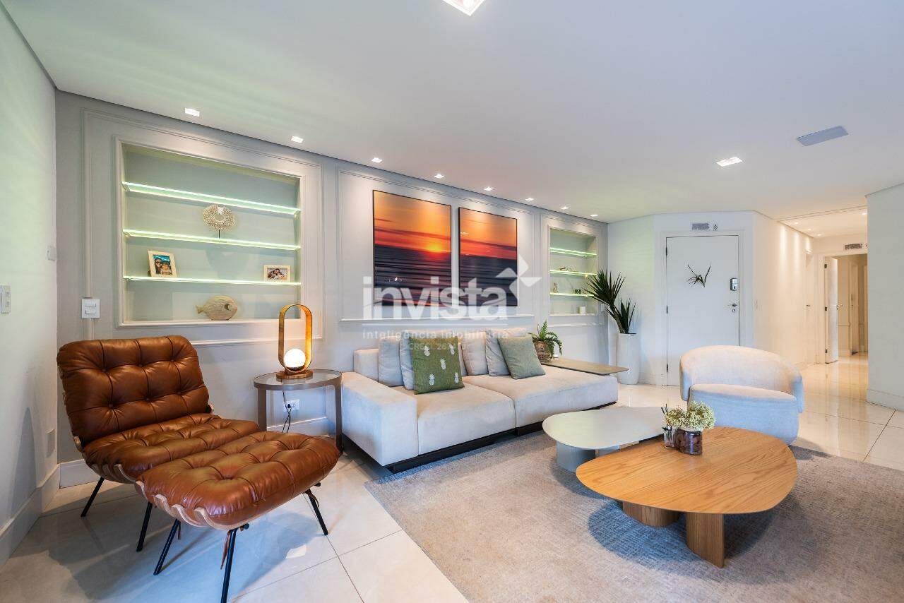 C&oacute;digo: 41156 R$ 2.990.000,00 Apartamento &agrave; venda no bairro Boqueir&atilde;o 213 m&sup2; 3 quartos 3 vagas - Santos