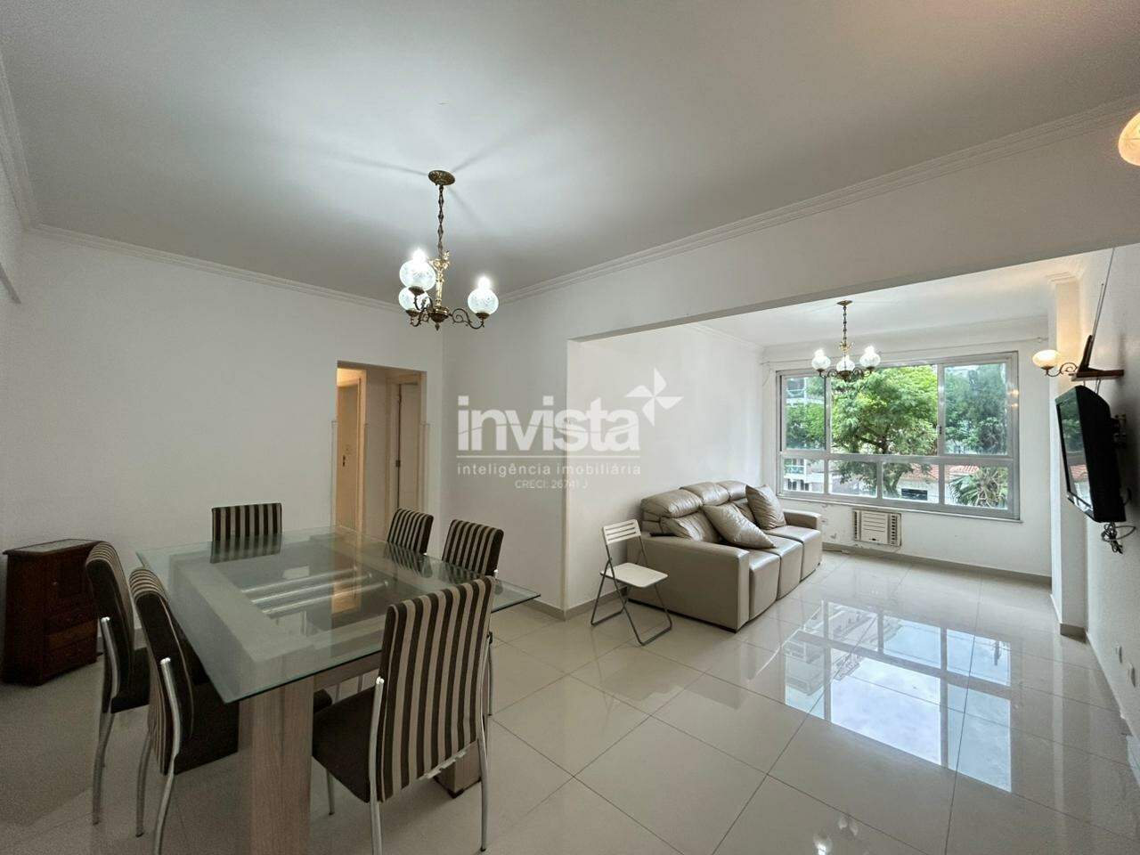 C&oacute;digo: 41180 R$ 3.900,00 Apartamento para alugar em Santos-SP no bairro Pomp&eacute;ia, com 3 dormit&oacute;rios e 130m&sup2; 130 m&sup2; 3 quartos 1 vaga - Santos