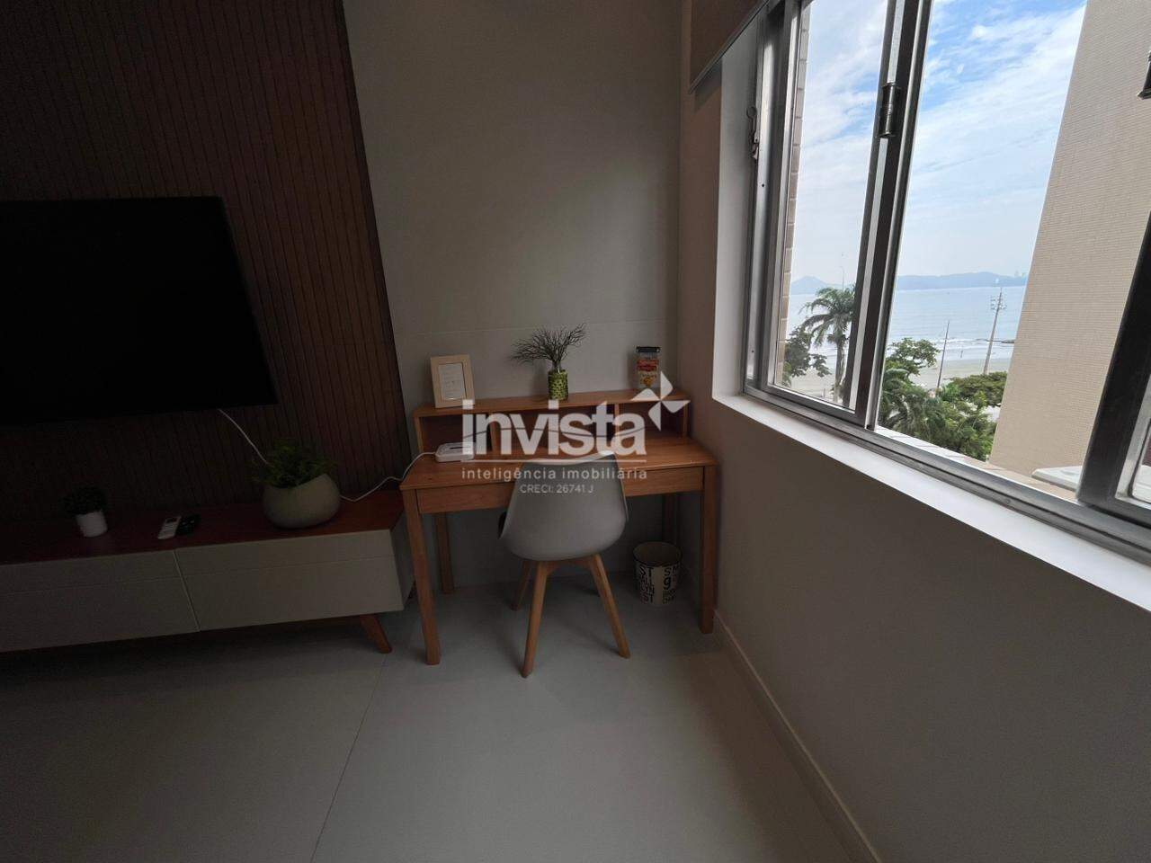 Apartamento para alugar em Santos-SP no bairro Ponta da Praia, com 1 dormit&oacute;rio e 58m&sup2; - Santos