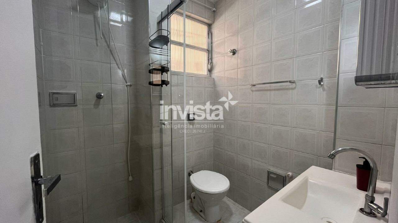 Apartamento para alugar em Santos-SP no bairro Gonzaga, com 1 dormit&oacute;rio e 37m&sup2; - Santos
