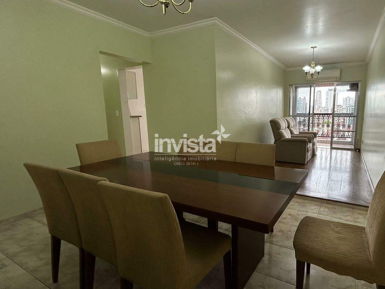 C&oacute;digo: 41242 R$ 3.650,00 Apartamento para alugar em Santos-SP no bairro Campo Grande, com 3 dormit&oacute;rios e 112m&sup2; 112 m&sup2; 3 quartos 1 vaga - Santos