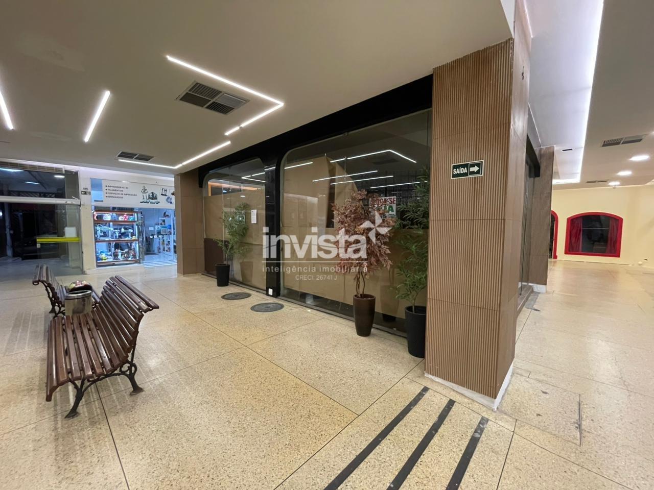 C&oacute;digo: 41244 R$ 8.000,00 Loja para alugar no bairro Gonzaga 40 m&sup2; 0 quartos 0 vagas - Santos