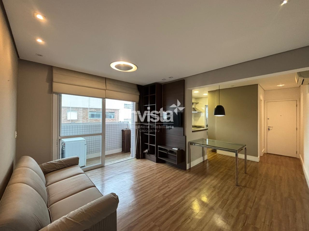 C&oacute;digo: 41279 R$ 5.990,00 Apartamento para alugar no bairro Gonzaga 84 m&sup2; 2 quartos 2 vagas - Santos