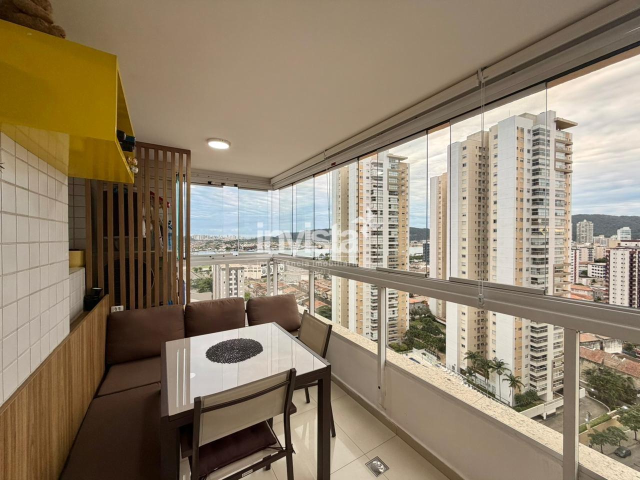 C&oacute;digo: 41300 R$ 900.000,00 Apartamento &agrave; venda no bairro Ponta da Praia 92 m&sup2; 3 quartos 2 vagas - Santos