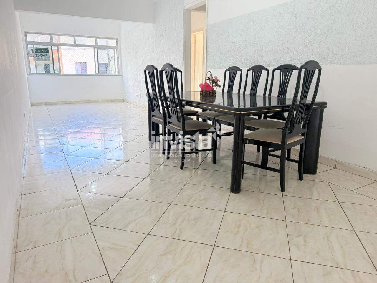 C&oacute;digo: 41312 R$ 3.700,00 Apartamento para alugar no bairro Pomp&eacute;ia 140 m&sup2; 3 quartos 1 vaga - Santos