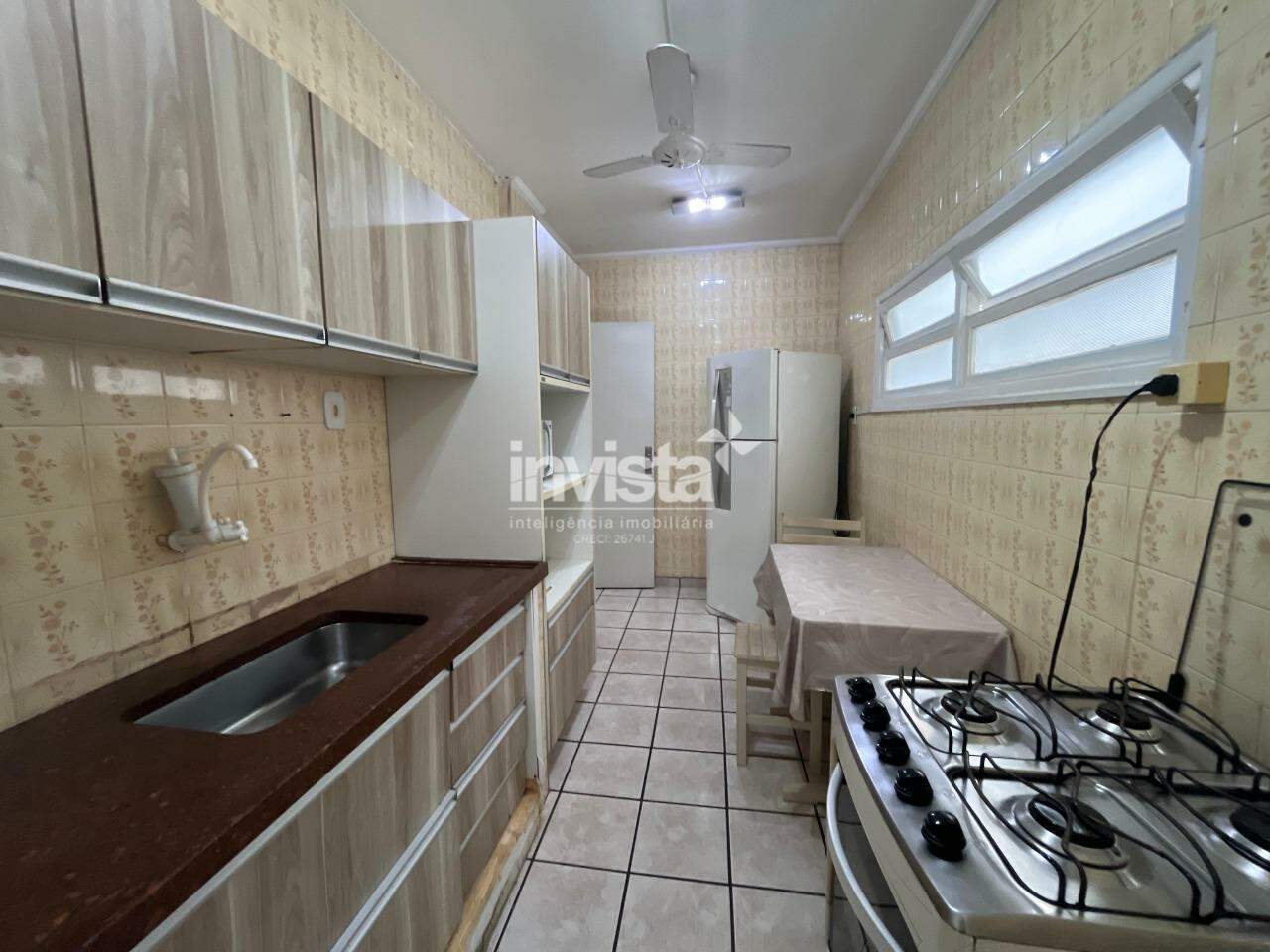Apartamento para alugar em Santos-SP no bairro Boqueir&atilde;o, com 1 dormit&oacute;rio e 100m&sup2; - Santos