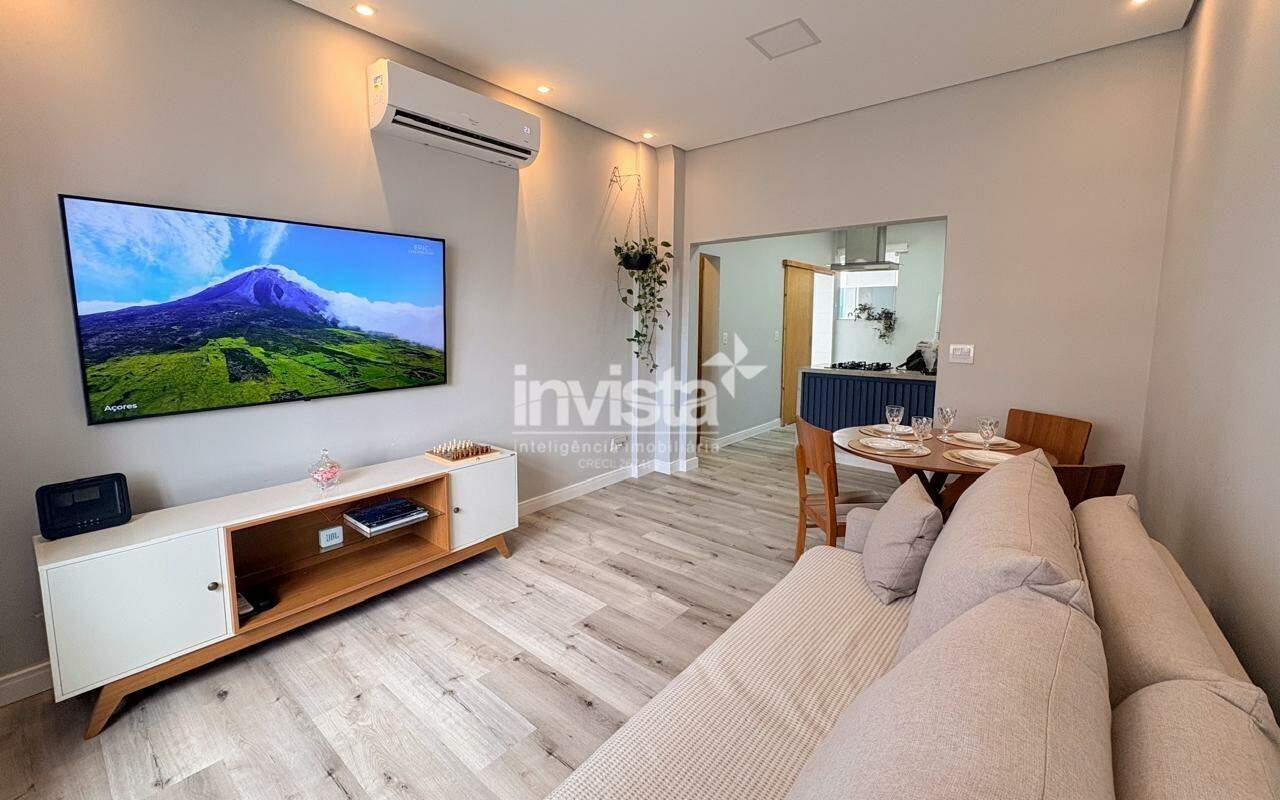 C&oacute;digo: 41392 R$ 4.500,00 Apartamento para alugar no bairro Ponta da Praia 58 m&sup2; 2 quartos 0 vagas - Santos