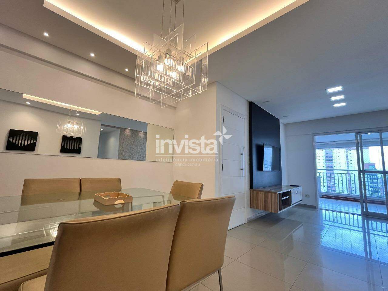 C&oacute;digo: 41423 R$ 10.000,00 Apartamento para alugar em Santos-SP no bairro Boqueir&atilde;o, com 3 dormit&oacute;rios e 124m&sup2; 124 m&sup2; 3 quartos 2 vagas - Santos