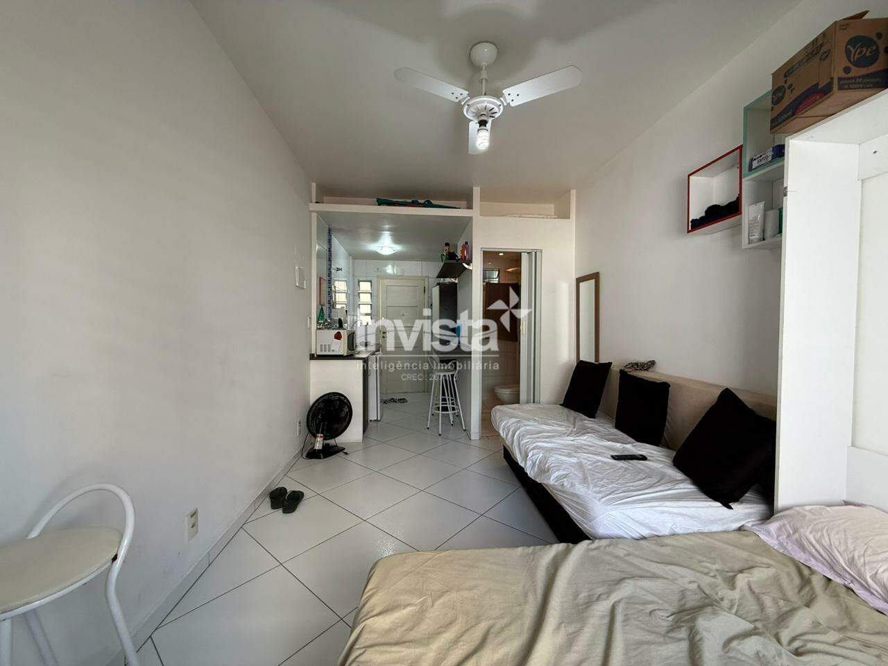 Apartamento para alugar em Santos-SP no bairro Jos&eacute; Menino, com 1 dormit&oacute;rio e 25m&sup2; - Santos