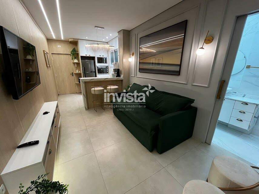 C&oacute;digo: 41603 R$ 5.000,00 Apartamento para alugar em Santos-SP no bairro Boqueir&atilde;o, com 1 dormit&oacute;rio e 40m&sup2; 40 m&sup2; 1 quarto 2 vagas - Santos