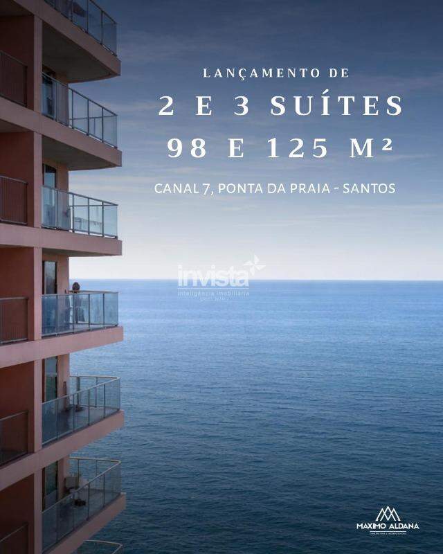 C&oacute;digo: 41644 R$ 1.530.000,00 Apartamento &agrave; venda no bairro Ponta da Praia 125 m&sup2; 3 quartos 2 vagas - Santos