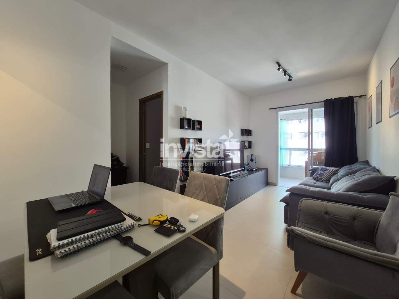 C&oacute;digo: 41742 R$ 4.700,00 Apartamento para alugar em Santos-SP no bairro Boqueir&atilde;o, com 1 dormit&oacute;rio e 53m&sup2; 53 m&sup2; 1 quarto 1 vaga - Santos