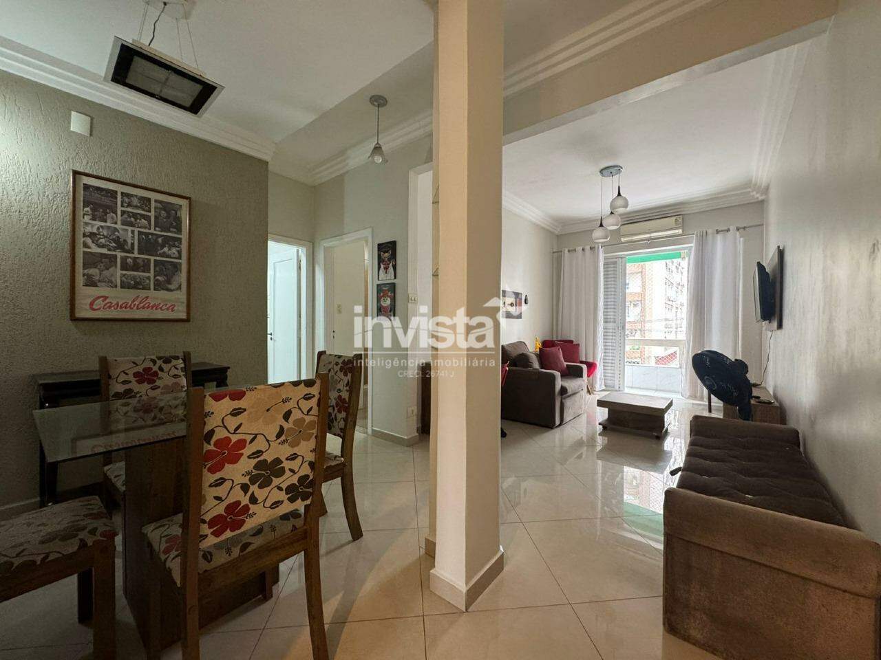 Apartamento para alugar em Santos-SP no bairro Boqueir&atilde;o, com 1 dormit&oacute;rio e 56m&sup2; - Santos